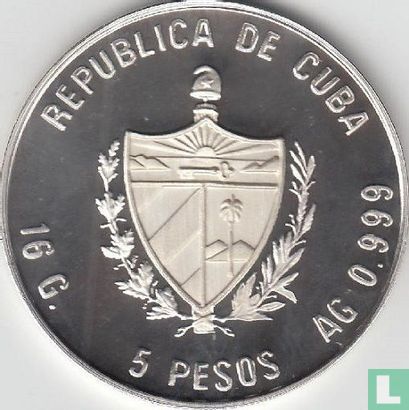 Kuba 5 Peso 1989 (PP) "220th anniversary Birth of Alexander von Humboldt" - Bild 2