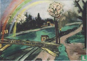 Eisenbahnlandschaft mit Regenbogen, 1942 - Afbeelding 1