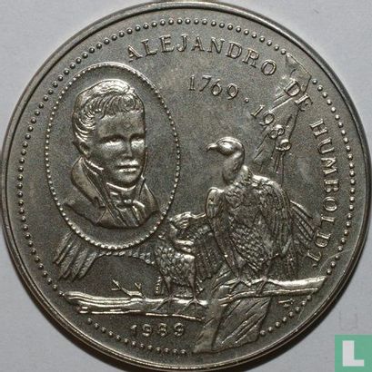 Cuba 1 peso 1989 (koper-nikkel) "220th anniversary Birth of Alexander von Humboldt" - Afbeelding 1