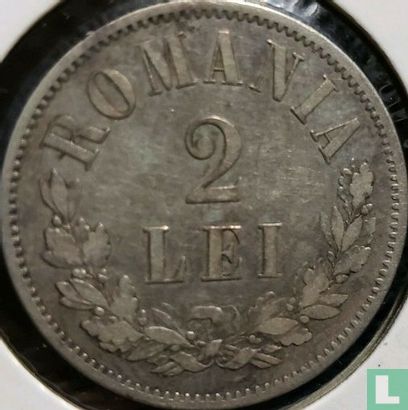 Romania 2 lei 1875 - Image 2