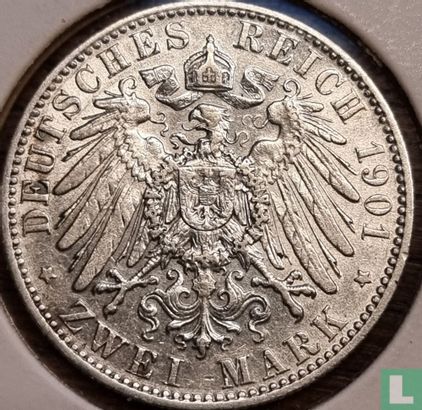 Saxony-Albertine 2 mark 1901 - Image 1