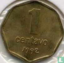 Argentina 1 centavo 1992 (type 1) - Image 1