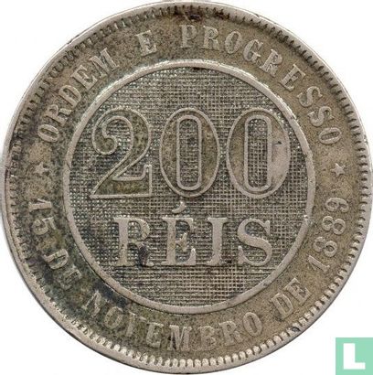 Brazil 200 réis 1889 (type 2) - Image 2