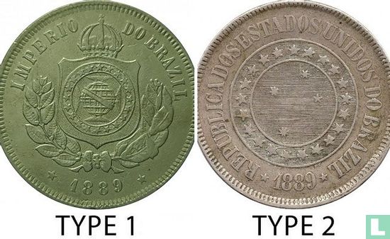 Brazil 200 réis 1889 (type 2) - Image 3