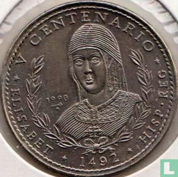 Kuba 1 Peso 1990 "Queen Isabella of Spain" - Bild 1