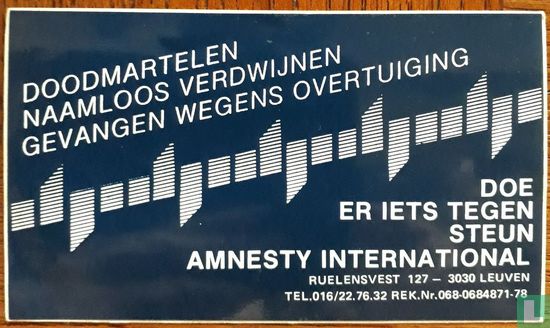 Doodmartelen Naamloos verdwijnen Gevangen wegens overtuiging Doe er iets tegen Steun Amnesty International
