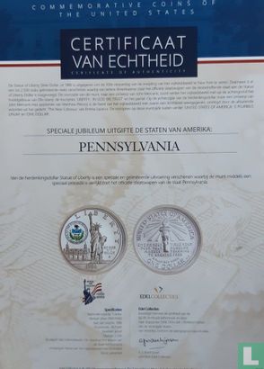 Verenigde Staten 1 dollar 1986 (PROOF - gekleurd) "Centenary of the Statue of Liberty - Pennsylvania" - Afbeelding 3