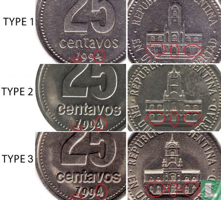 Argentinië 25 centavos 1994 (type 3) - Afbeelding 3