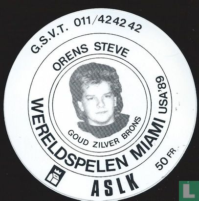 Wereldspelen Miami USA '89 Steve Orens