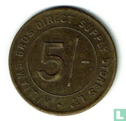 Verenigd Koninkrijk 5 shillings - Williams Bros. Direct Supply Stores Ltd - Image 1