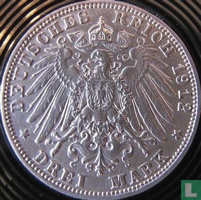 Bavière 3 mark 1912 - Image 1