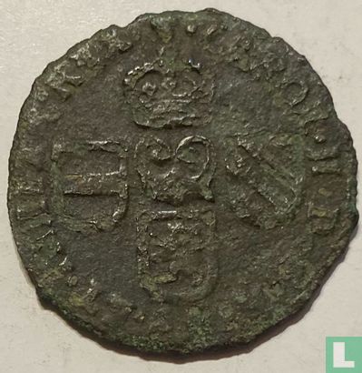 Brabant 1 Liard 1691 (Brüssel - spanisches Wappen) - Bild 2