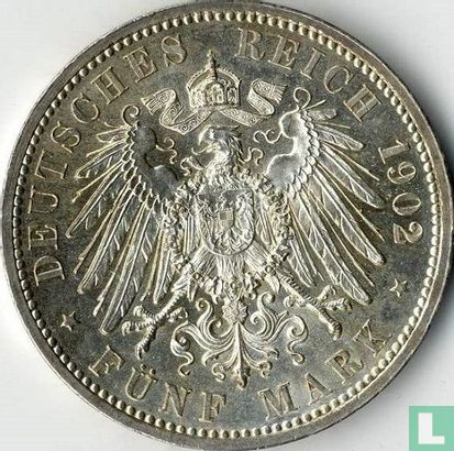 Baden 5 Mark 1902 "50th anniversary Reign of Duke Friedrich I" - Bild 1