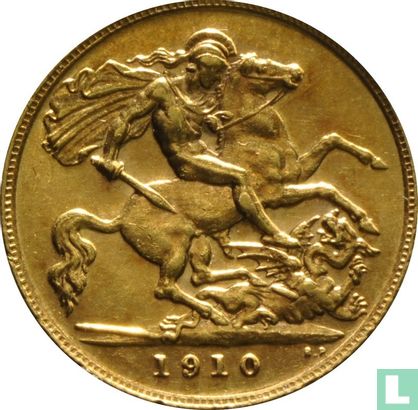 Verenigd Koninkrijk ½ sovereign 1910 - Afbeelding 1