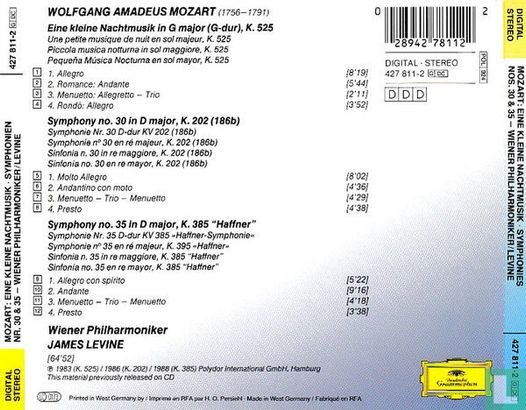 Mozart - Eine Kleine Nachtmusik - Symphonies NOS 30 & 35 "Haffner"  - Afbeelding 2