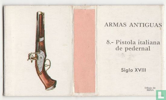 Pistola italiana de pedernal siglo XVIII - Afbeelding 2