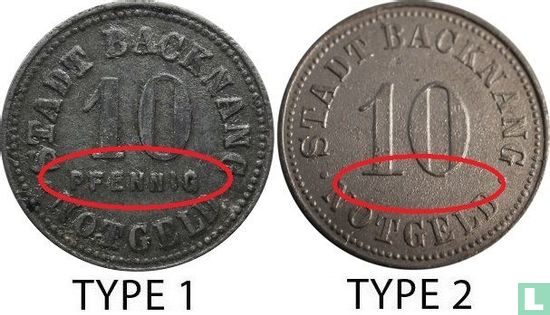 Backnang 10 pfennig 1918 (type 2) - Afbeelding 3