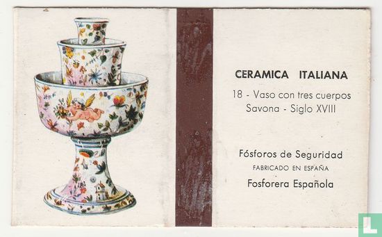 Vaso con tres cuerpos-Savona siglo XVIII