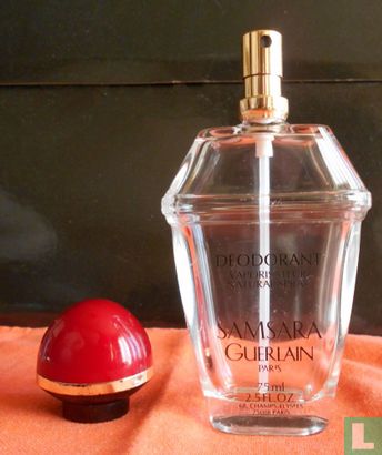 Guerlain Paris - Samsara - parfum perfume 1989 - flacon vide empty bottle - vaporisateur spray 75 ml non rechargeable déodorant - Afbeelding 2