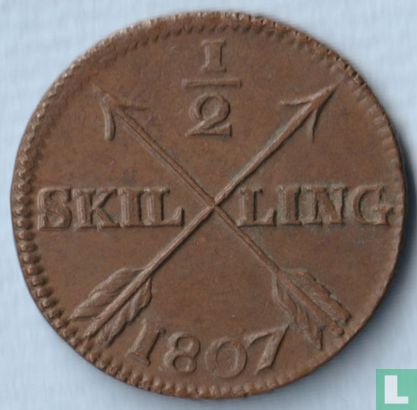 Sweden ½ skilling 1807 - Image 1