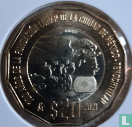 Mexico 20 pesos 2021 "700th anniversary Foundation of Mexico-Tenochtitlan" - Image 1