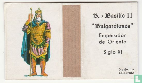 Basilio II "Bulgarótonos" Emperador de Oriente siglo XI