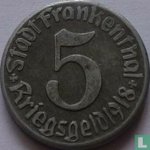 Frankenthal 5 pfennig 1918 - Afbeelding 1