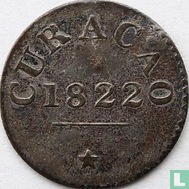 Curaçao 1 stuiver 1822 (0,81 g) - Afbeelding 1