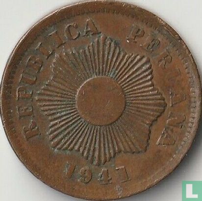Peru 1 centavo 1941 (type 1 - 2.4 g) - Image 1