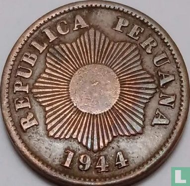 Peru 1 centavo 1944 (type 1) - Image 1