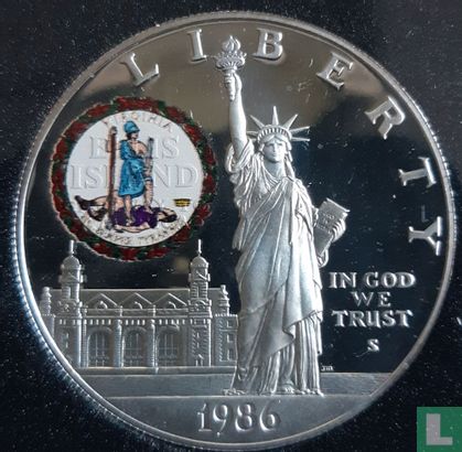 États-Unis 1 dollar 1986 (BE - coloré) "Centenary of the Statue of Liberty - Virginia" - Image 1