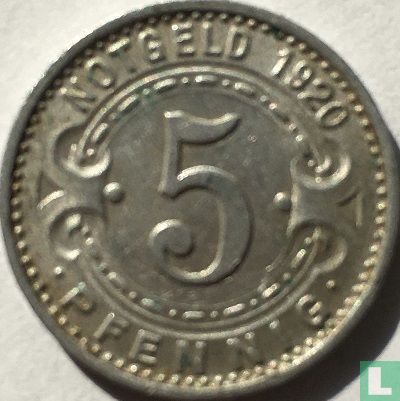 Lennep 5 pfennig 1920 - Afbeelding 1