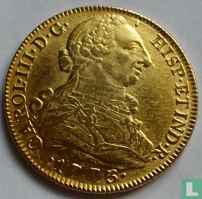 Spanje 8 gouden Escudos 1775 - Afbeelding 1