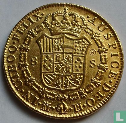 Spanje 8 gouden Escudos 1775 - Afbeelding 2