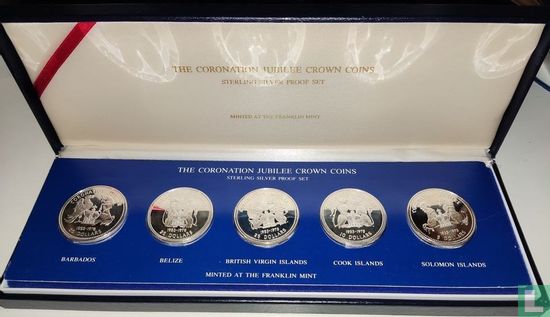 Several countries mint set 1978 (PROOF) "25th anniversary Coronation of Queen Elizabeth II" - Image 2