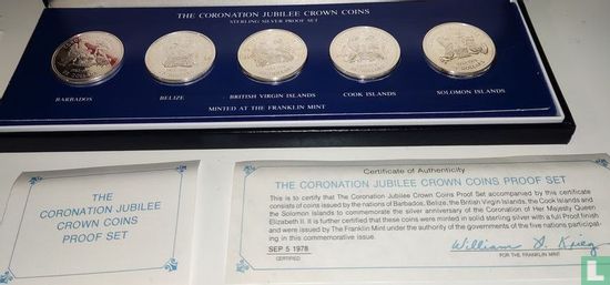 Several countries mint set 1978 (PROOF) "25th anniversary Coronation of Queen Elizabeth II" - Image 3