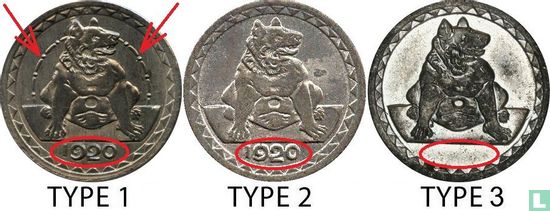 Aachen 25 pfennig 1920 (type 2 - medal alignment) - Image 3