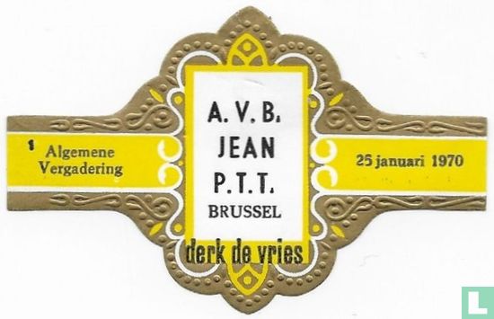 A.V.B. Jean P.T.T. Brussel - Algemene Vergadering -  25 januari 1970 - Afbeelding 1