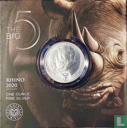 South Africa 5 rand 2020 (folder) "Rhinoceros" - Image 1