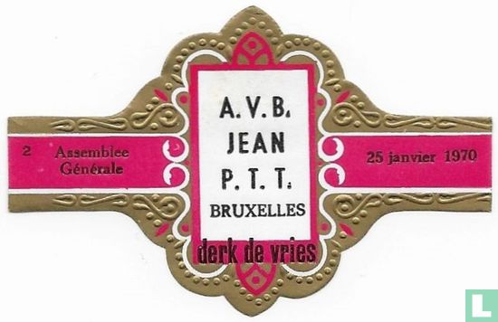 A.V.B. Jean P.T.T. Bruxelles - Assemblee Générale -  25 janvier 1970 - Image 1