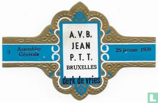 A.V.B. Jean P.T.T. Bruxelles - Assemblee Générale -  25 janvier 1970 - Afbeelding 1