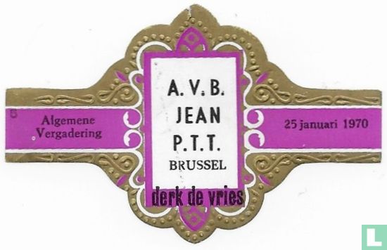A.V.B. Jean P.T.T. Brussel - Algemene Vergadering -  25 januari 1970 - Image 1