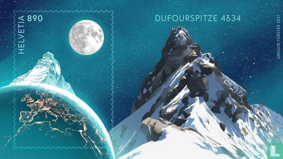  Crypto zegel token ID 6 Dufourspitze - Afbeelding 1