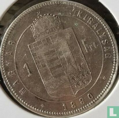 Hongarije 1 forint 1880 - Afbeelding 1