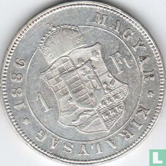 Hongarije 1 forint 1886 - Afbeelding 1