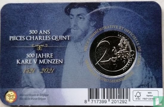 Belgien 2 Euro 2021 (Coincard - NLD) "500 years of Charles V coins" - Bild 2