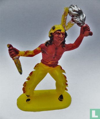 Indian with knife and torch (yellow) - Image 1