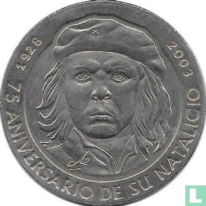 Cuba 1 peso 2003 (koper-nikkel) "75th anniversary Birth of Ernesto Guevara" - Afbeelding 1