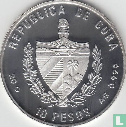 Cuba 10 pesos 2002 (PROOF) "2004 Summer Olympics in Athens" - Image 2