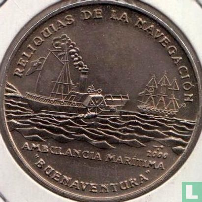 Cuba 1 peso 2000 "Steam paddleboat Buenaventura" - Afbeelding 1